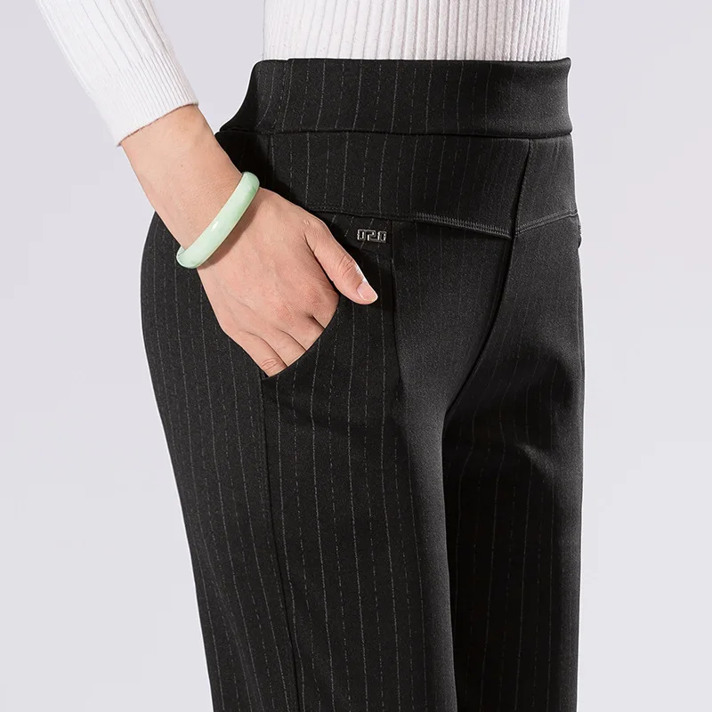 

summer women's pants women high waist women pants Casual Pencil pants Striped print women's trousers pantalon femme 5xl