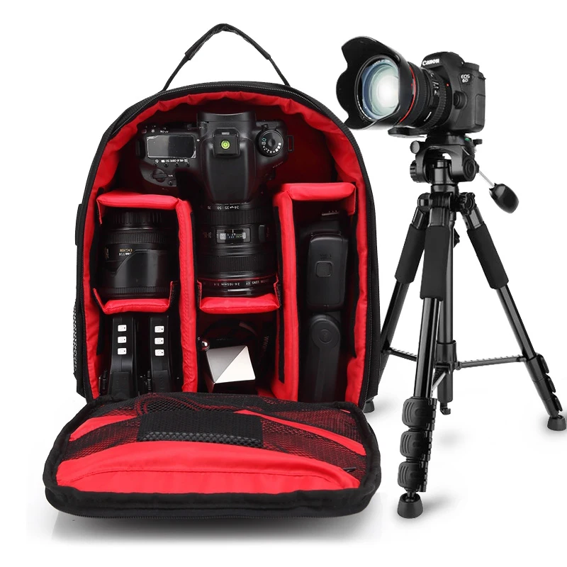 Многофункциональный цифровой DSLR камера сумка водонепроницаемый ударопрочный Рюкзак-футляр для камеры Nikon для Canon для DSLR камеры