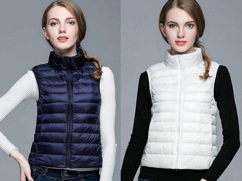 Kostlich New Arrival Autumn Vest Coat Women Ultra Light Sleeveless Jacket Waistcoat Warm Winter Vest Outwear Plus Size Clothing (64)