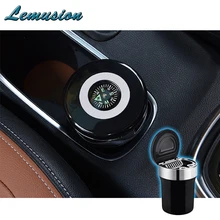 Авто-Стайлинг 1X Автомобильный многофункциональный светодиодный пепельница аксессуары с компасом для Chevrolet Cruze Aveo Mazda 3 6 CX-5 идеально подходит для Suzuki swift/Suzuki sx4