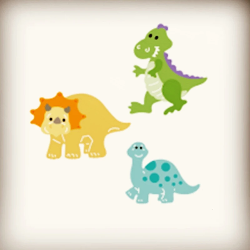 

Three Cute Dinosaur Metal Cutting Dies New Stencils for DIY Scrapbooking DIY Paper Cards Craft Making Craft Fun Decoration