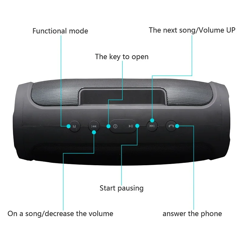 HOPESTAR H14 Charge3 Bluetooth динамик открытый беспроводной портативный сабвуфер бас звук PowerBank Громкий динамик для телефона TF AUX USB