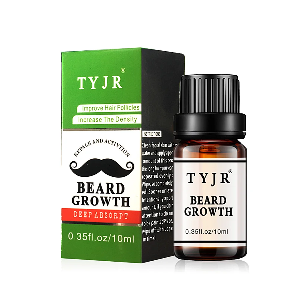 

10ml Beard Growth Essential Oil Face Care Moustache Moisturizing Men's Beard Fluid Beard Essence Hair Loss Products TSLM1