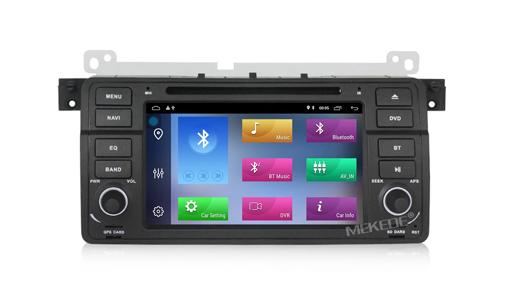 2+ 32G 7 дюймов Android 9 для bmw E46, M3, автомобильный dvd, gps навигация, wifi, BT, canbus, радио, RDS, четырехъядерный, 1024x600, поддержка obd2, dvr