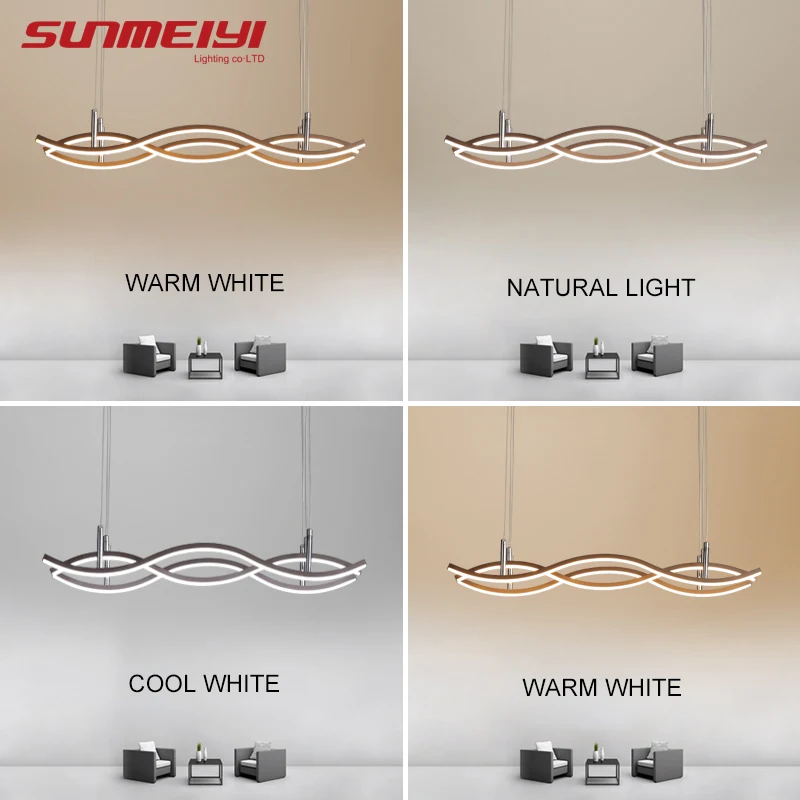 Креативная лента светодиодный подвесной светильник алюминиевый внутренний светильник для столовой кафе бар гостиная Скандинавская кухня подвесное освещение