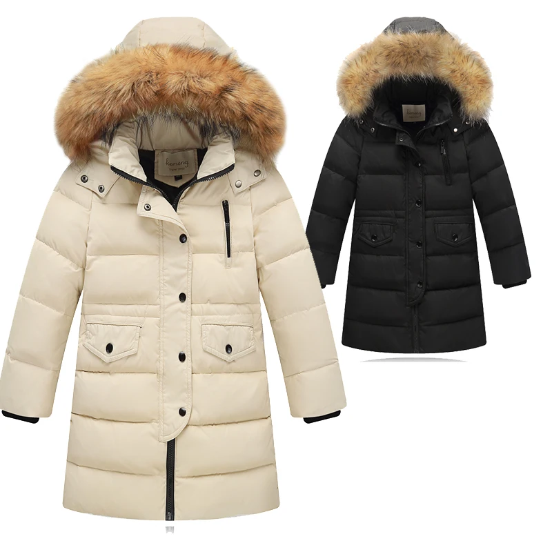 Детская зимняя куртка зимняя парка с гусиным пером для девочек и мальчиков детская одежда на утином пуху верхняя одежда, Детский пуховик