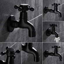 Oil Rubbed Bronze Black Brass Wall Mount washing machine faucet / mop Faucet Water Tap Outdoor Faucet Garden Bibcock Tap KD001 bibcock faucet for outdoor garden brass antique bronze washing machine faucet wall mounted bathroom tap toilet cold bibcock
