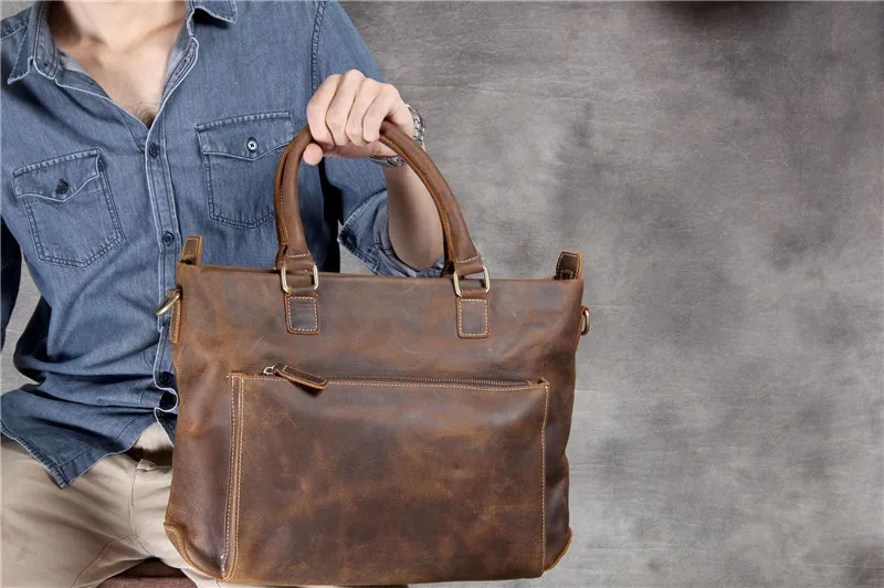 PNDME Высокое качество crazy horse кожаный мужской портфель ретро повседневный простой ручной работы сумка для ноутбука сумка через плечо диагональная посылка
