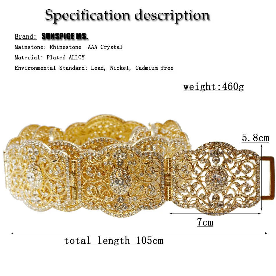 SUNSPICE-MS, полный кристалл, марокканский кафтан, пояс, роскошный арабский, цепочка для живота для женщин, модный кафтан абайя, свадебные украшения, Betls, подарок