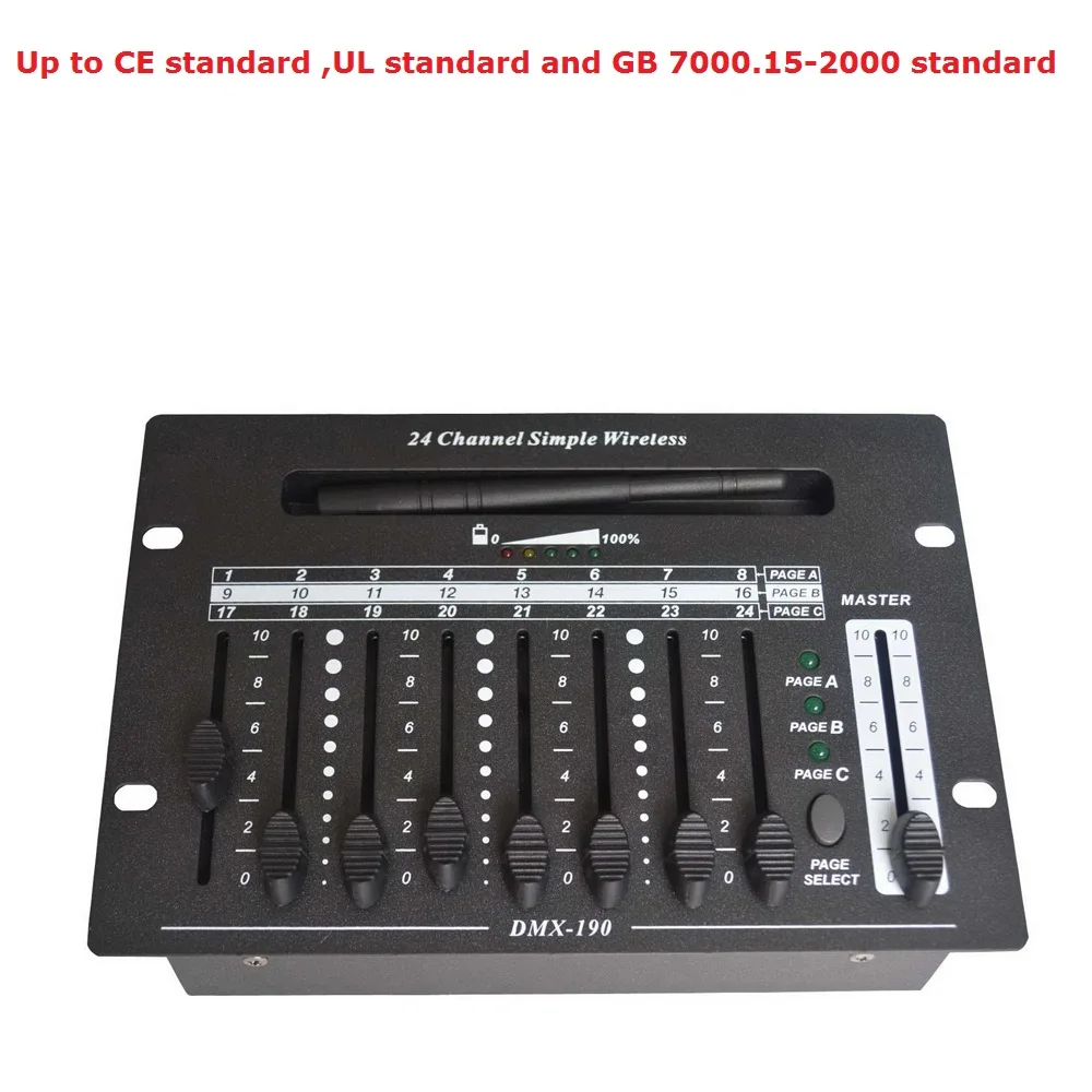 

1Pcs/Lot Free Shipping Wireless DMX Console 24 Channel Simple DMX Controller Professional Stage Lighting Equipments Dj Console