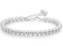 

925-BG03 Trend Accessories 925 Pure Silver Bracelet 5MM Beads Bracelet Ball Chain Bracelet for Women Factory Price The Gifts