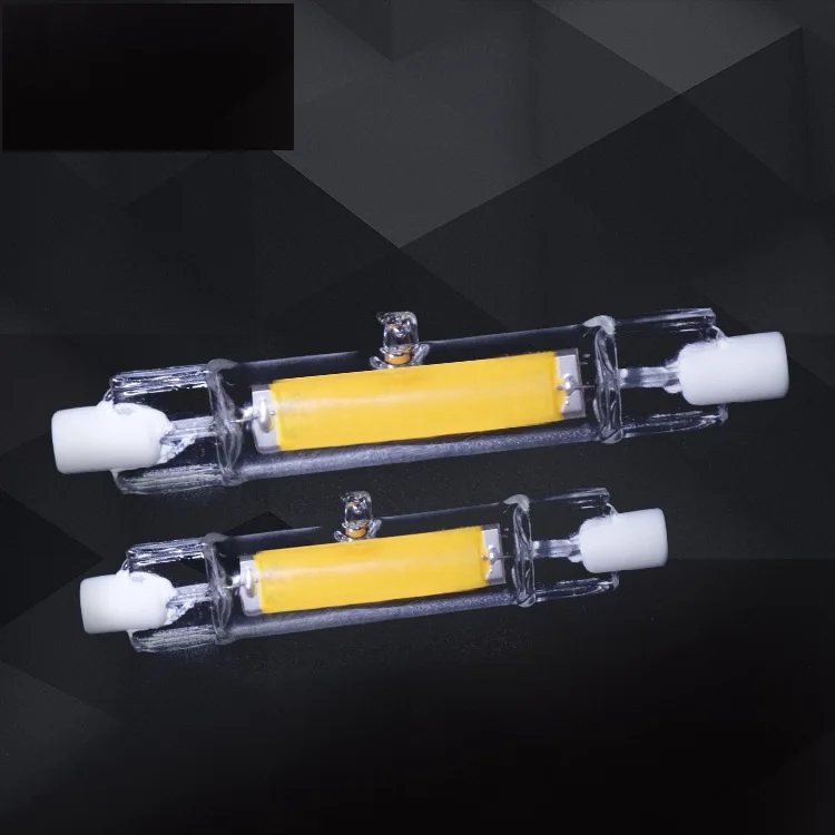 10 шт./лот стеклянная Светодиодная лампа R7S 5 Вт 78 мм 118 COB RX7S J118 J78 светодиодная