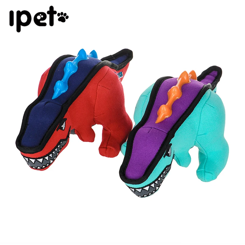 HOOPET Pet Dog Toys Chew Animal Canvas Red Peluche Dinosaur Durability Bite Toys For Dog