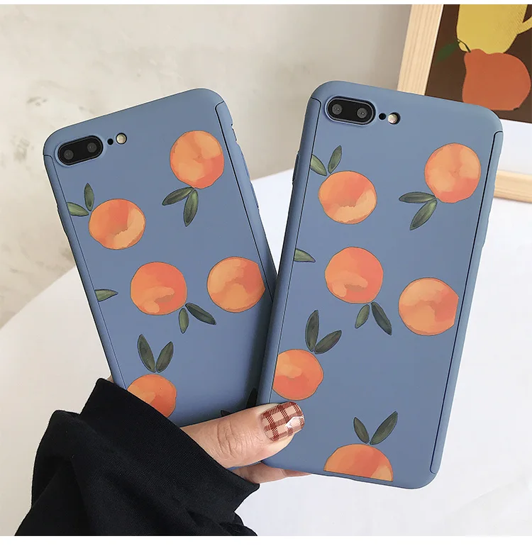 360 градусов Полная защита Жесткий ПК чехол для iPhone 5 5S SE 6S 7 8 Plus X XR XS Max милый