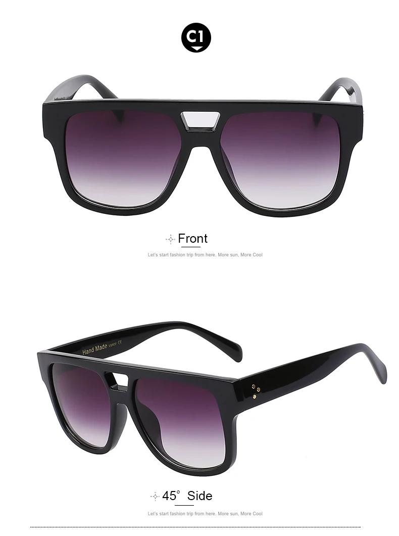 XIU Новинка 2017 года Для женщин солнцезащитные очки Большой Оттенки брендовые дизайнерские солнцезащитные очки модные заклепки очки с