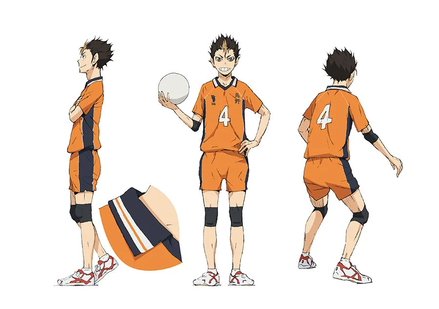 Haikyuu nishiinoya Косплей форма для средней школы Трикотажный костюм Юу нишиноя номер 4 футболка и брюки для суперзвезды