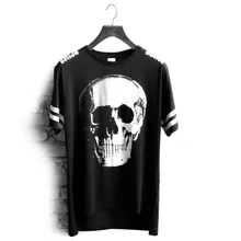 Dragon Ball Linkin Park Summer Slim Round Collar Hip Hop Rock Skull Front Short Wild Casual Men And Women Lovers Sleeve T-shirt
