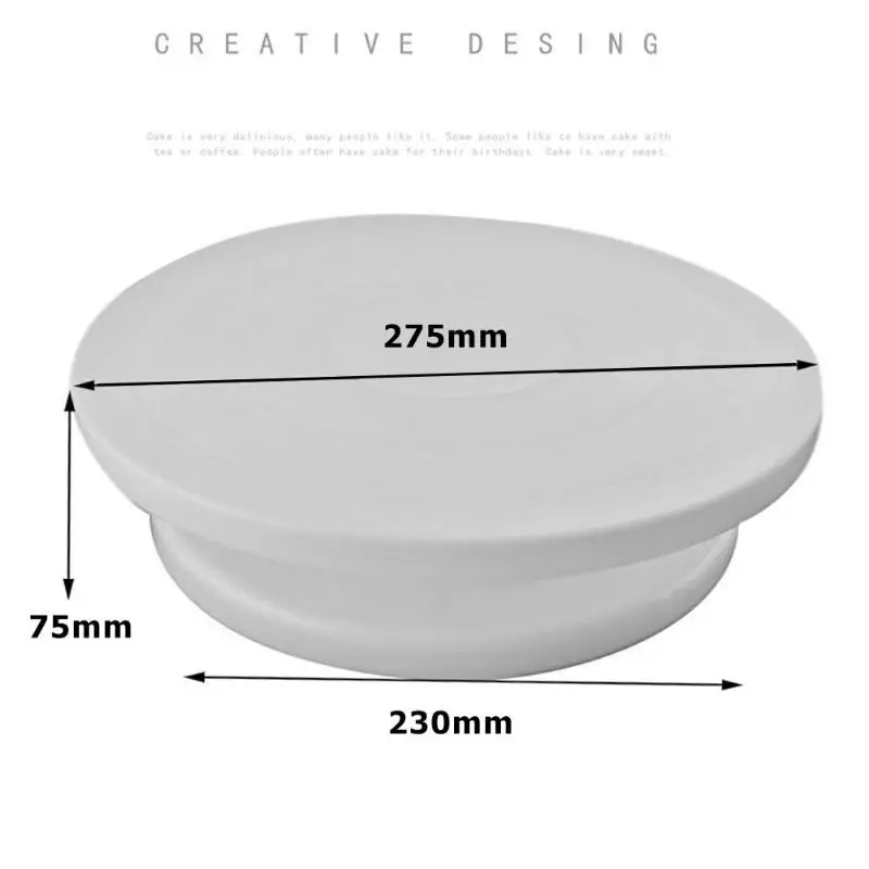 Пластиковая форма для торта, вращающаяся противоскользящая круглая подставка для торта, инструмент для украшения кухни, инструмент для выпечки