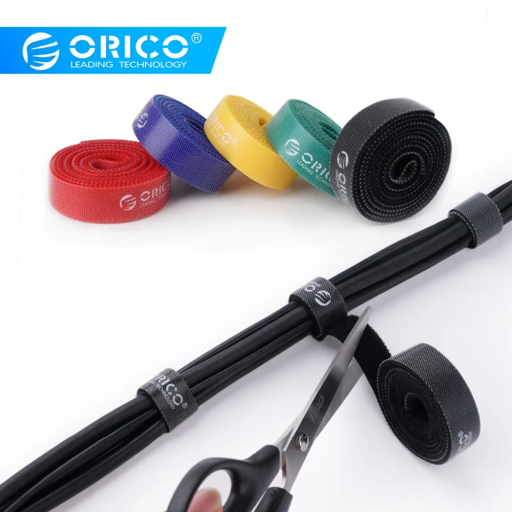 ORICO CBT-5S кабельный менеджер устройства для сматывания шнуров 5 шт. Нейлон Кабельные Марки Красочные Галстуки Этикетка бренд Belting ленточный... - изображение