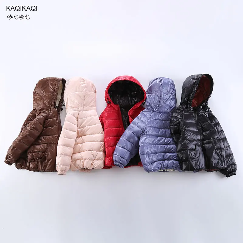 

children winter white duck down jacket boys girls warm coat kids splicing colo coats outerwear children's clothing for snow wear