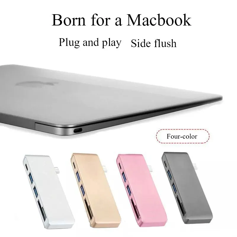 

USB-C Aluminum 4K USB C Hub HDMI Type C Hub 3.0 Splitter Adapter TF Micro SD Card Reader for imac for Macbook pro 2017 2018
