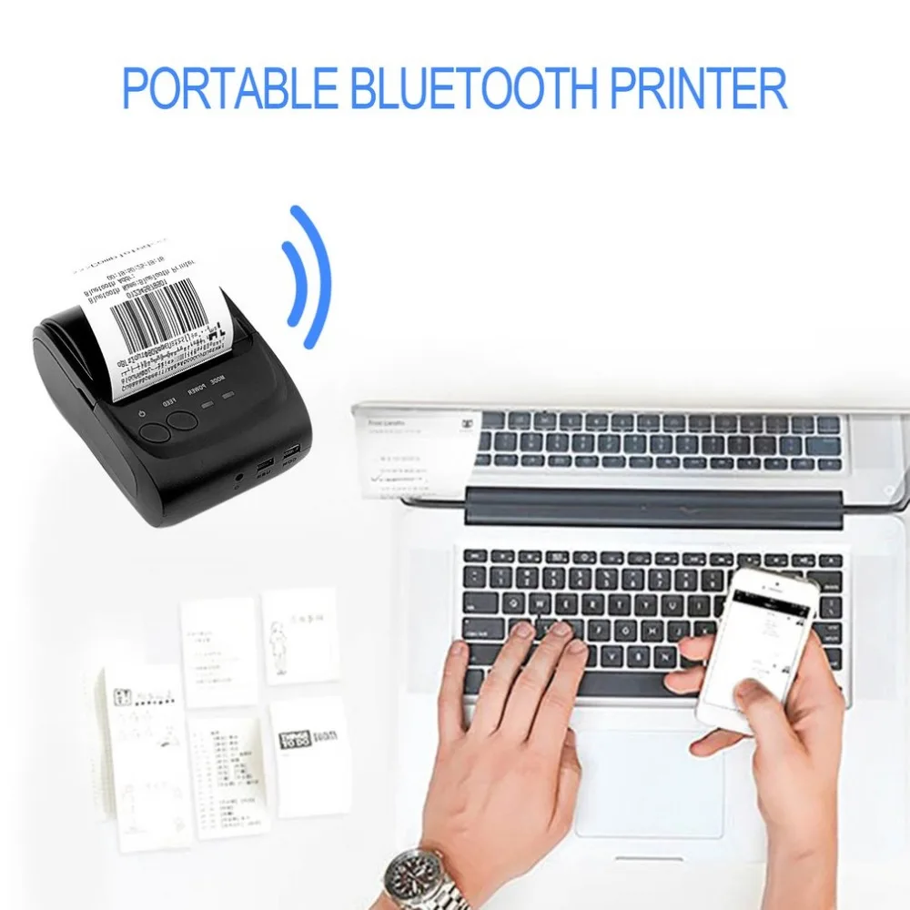 

58mm Wireless Bluetooth USB Interface Mobile Portable POS Thermal Line Printing Receipt Printer Electronic For Android System