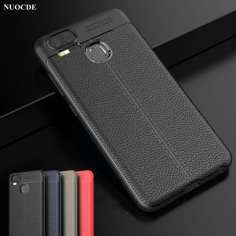 

For Asus Zenfone 3 Zoom ZE553KL Case Luxury Litchi Grain Soft Silicon TPU Case For Asus Zenfone Zoom S Phone Back Cover Fundas