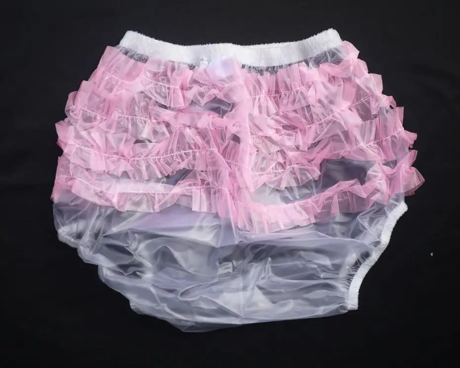 frilly plastic baby pants