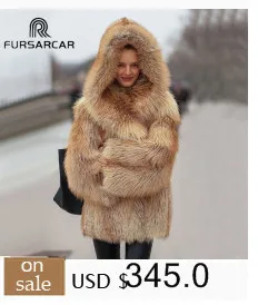 FURSARCAR New Winter Parka For Women Real Fur Jacket Warm Luxury Parkas Coat With Fur Hood Natural Fox Fur Liling Parka