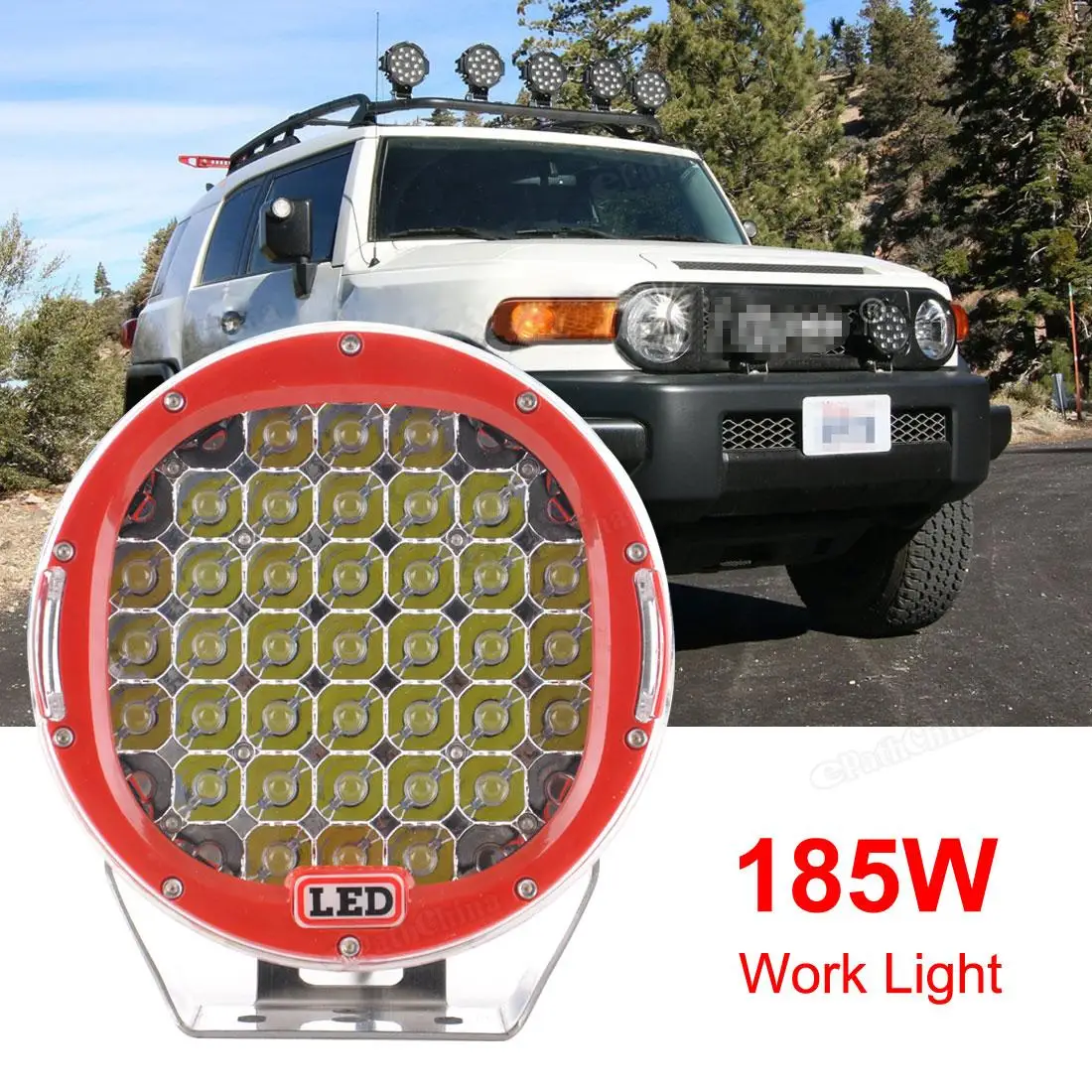 

9inch 185W LED 6000K Work Driving Lights Spot light Offroad HID