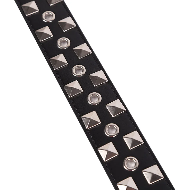 Hongmioo абсолютно мужской дизайнерский ремень с черной металлической пирамидой, Шипованный кожаный ремень для женщин, роскошный ремень в стиле панк-рок