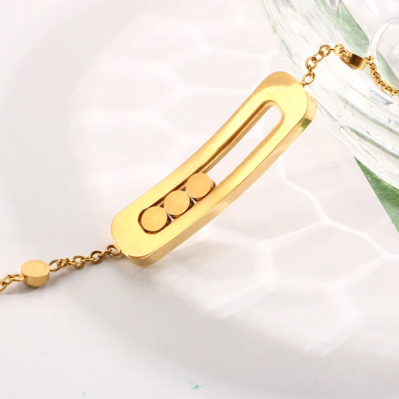 Кристальные звенья& цепи браслеты персонализированные бусины CZ геометрический золотистый бар браслет цепочка на руку для женщин ювелирные изделия