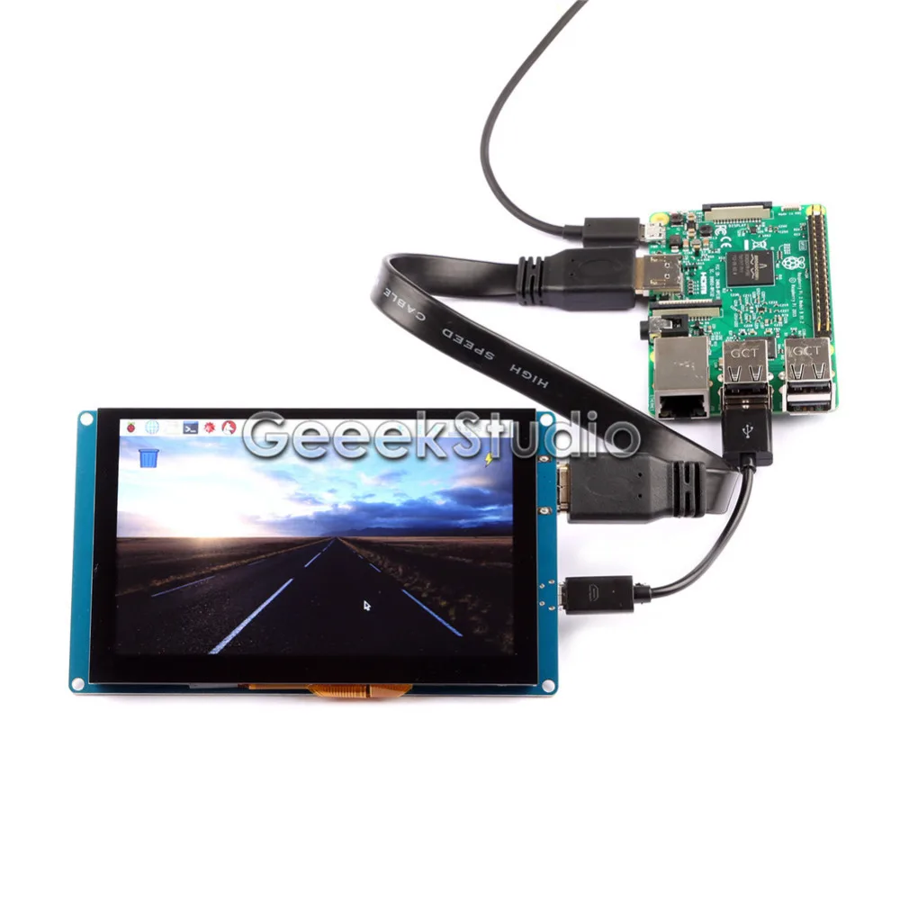 Монитор с сенсорным экраном для Raspberry Pi 4 B 5 дюймов 800*480 ПК BeagleBone черный|touch screen