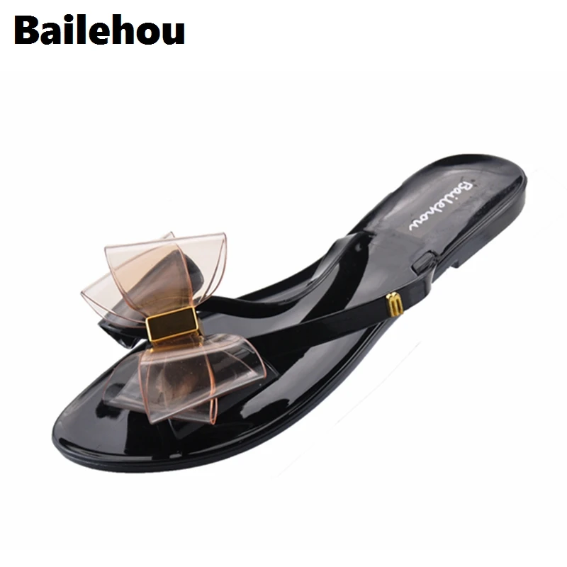 

Bailehou Fashion Women Slippers Flats Shoes Beach Slipper Flower Flip Flops Slippers Butterfly Knot Summer Shoes Sweet Girl