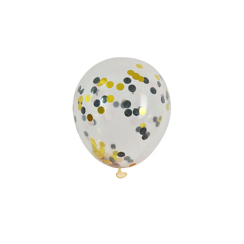 10 шт. 5 дюймов конфетти воздушные шары прозрачные шарики торт Топпер детский душ День рождения Свадебные украшения поставки - Цвет: mix12