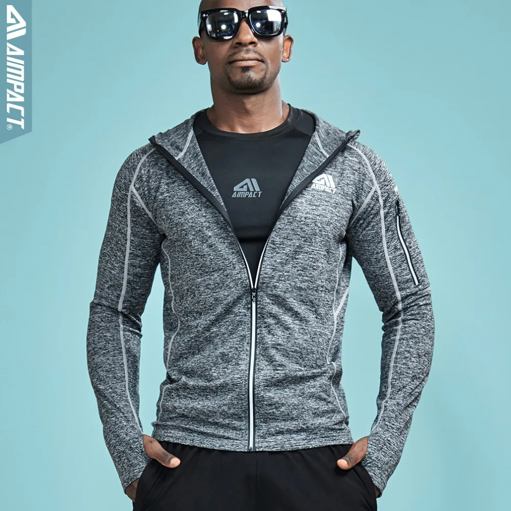 

AIMPACT Sporty Compression Jackets Crossfit Fitness Long Sleeve Shirts Training Gymi Running Reflective Sportwears Coat AM4027