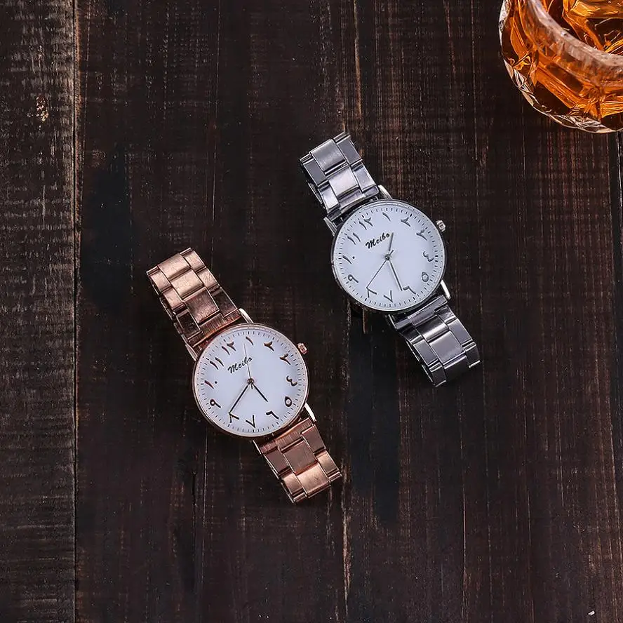 Mo для мужчин t# L05 модные уникальные часы с арабскими цифрами сетчатые часы из нержавеющей стали повседневные женские мужские кварцевые наручные часы MEIBO