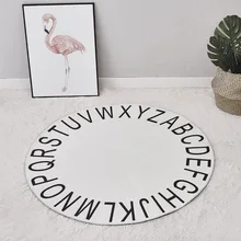 120 см хлопок 26 английское слово коврик ковер Детская фотография фон украшение комнаты белый круглый ABC коврик для палатки
