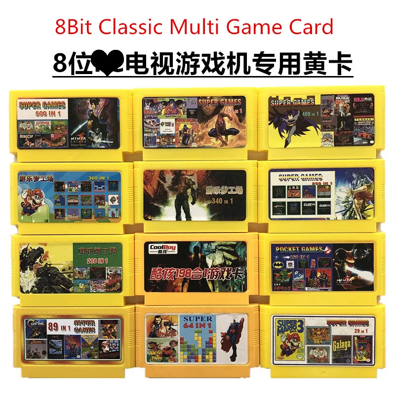 

8Bit yellow game card for Dendy TV game console