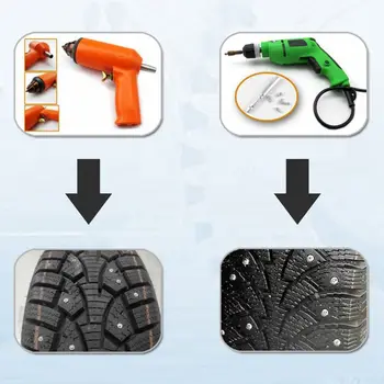 

100pcs 12mm Tire Anti-slip Screw Stud Wheel Tyre Lugs Snow Nail Tire Spikes Auto Car-styling SUV ATV Safety Protecting Trim