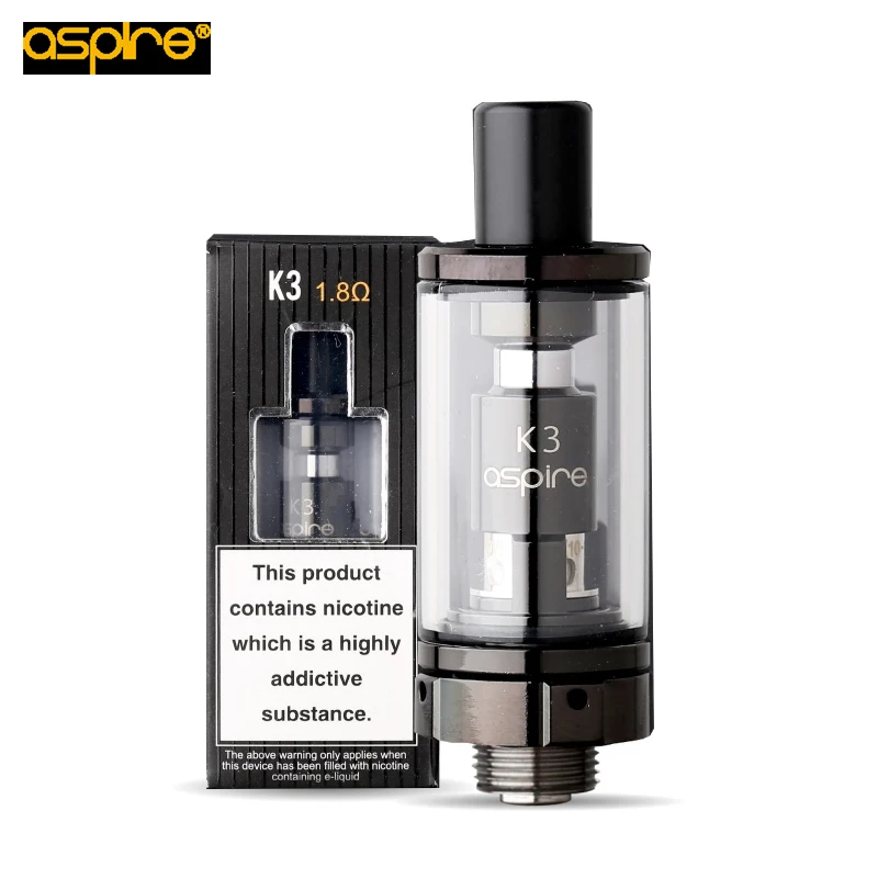 Aspire K3 Tank 2ml BVC TPD Replacement Kanthal Clearomizer with 1.8ohm coil for Kit Electronic Cigarette | Электроника