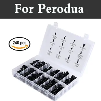 

240pcs 12 Size Car Plastic Push Pin Rivet Trim Clip Assortment Retainers For Perodua Kancil Kelisa Kembara Myvi Nautica Viva