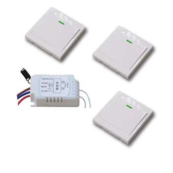 

Smart Home Wireless Remote Control with Manual Switch AC220V Receiver +3 Transmitter For LED Light Lamp 315/433.92MHZ