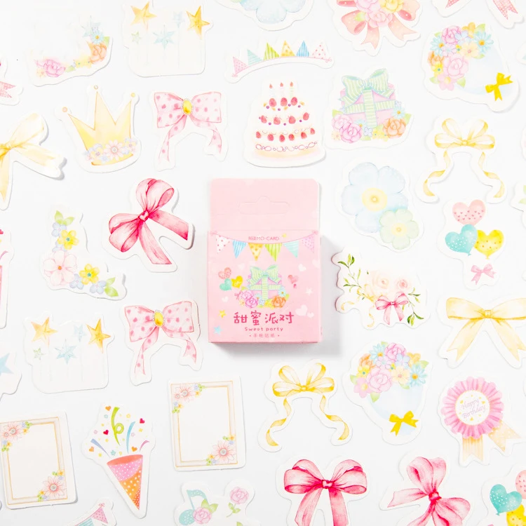 

45PCS/ PACK Kawaii Cute Bow Star Sticker Marker Planner Diary Stickers Scrapbooking School Office Supplies Bullet Journal sl1961