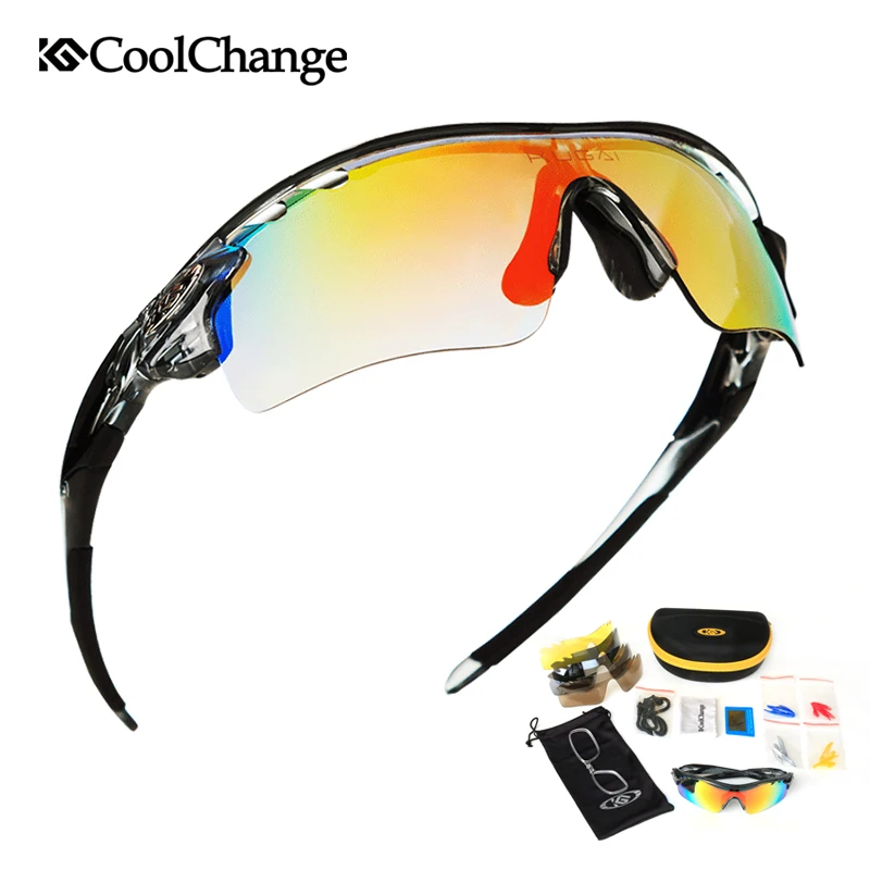 CoolChange يستقطب الدراجات نظارات الدراجة نظارات شمس رياضية لركوب الدراجات في الأماكن المفتوحة للرجال النساء نظارات نظارات 5 عدسة قصر النظر إطار CoolChange يستقطب الدراجات نظارات الدراجة نظارات شمس رياضية لركوب الدراجات في الأماكن المفتوحة للرجال النساء نظارات نظارات 5 عدسة قصر النظر إطار