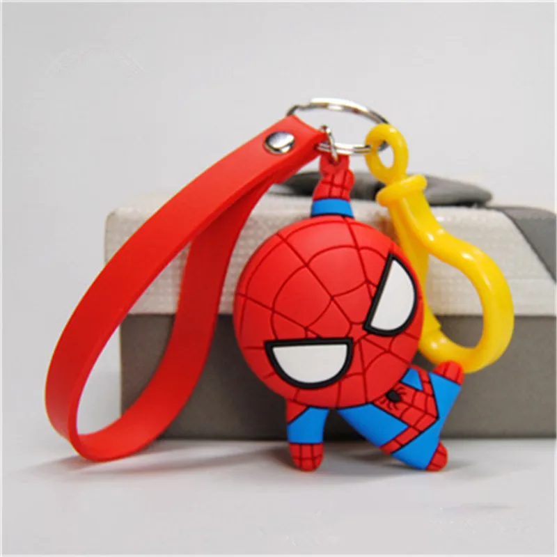 Фильм и телевидение периферийный Marvel супергерой Человек-паук Железный человек Капитан Америка мультфильм персонаж Подарочная подвеска-брелок - Цвет: Spiderman - 1