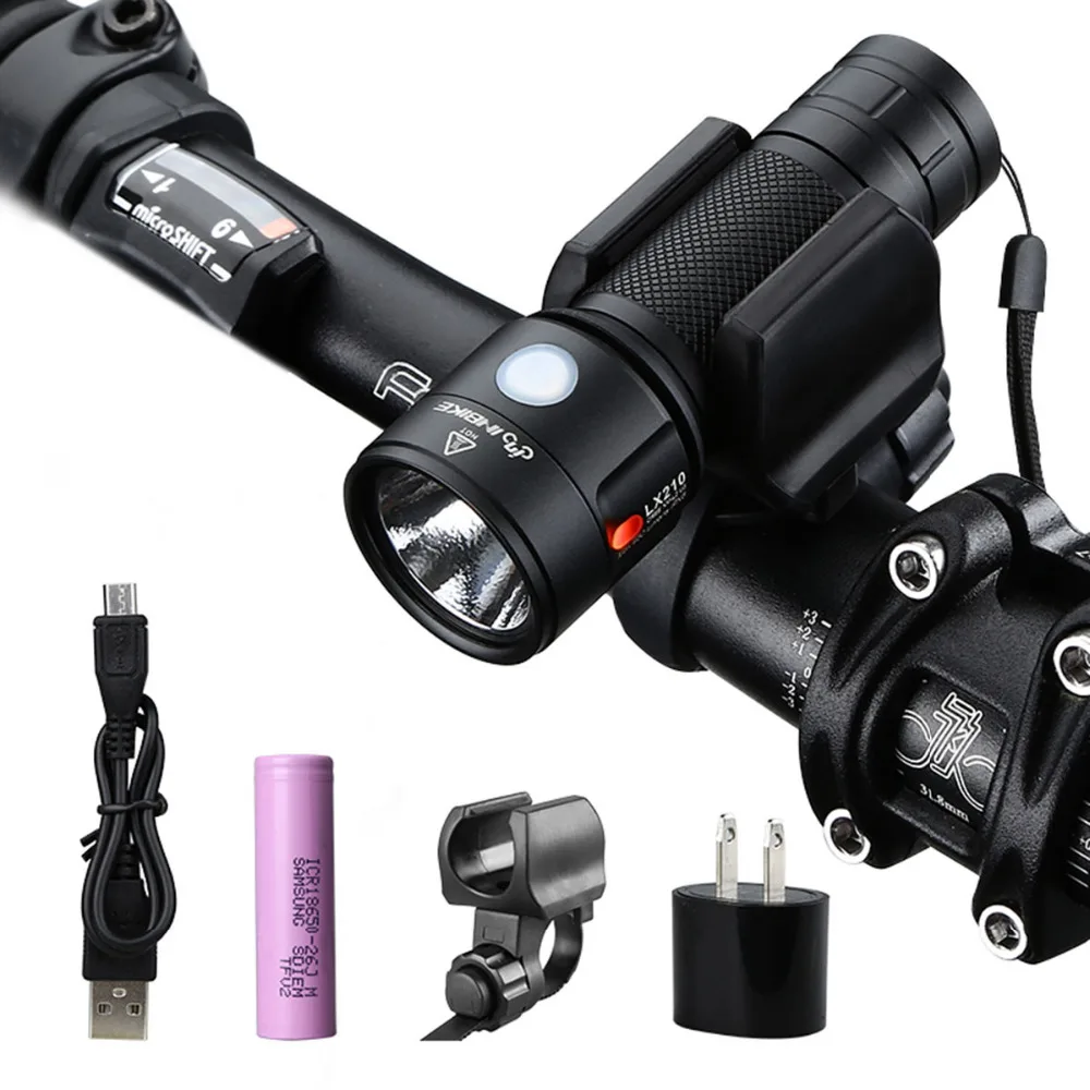 

INBIKE Bike Light Ultra-Bright waterproof Bicycle Front LED Flashlight Cycling USB Rechargeable Headlight Ultralight Biking Lamp