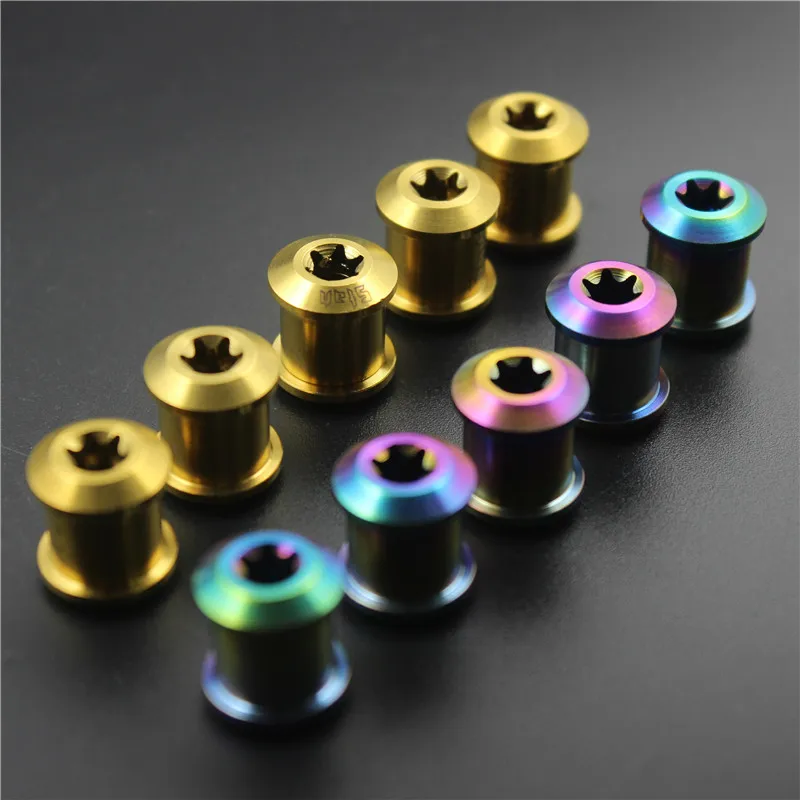 

Stan TI Mtb Bike Crankset Bolts 6.5 mm Chainring Bolts With Nuts For SHIMANO Bike Crank