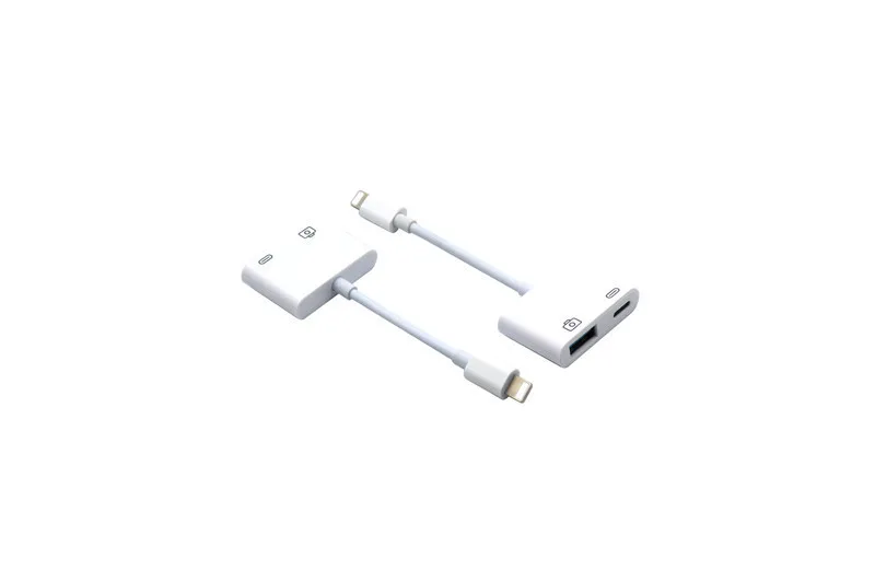 Адаптер OTG для Iphone Lightning на и USB Кабель адаптер зарядки передачи данных IOS10.3 или