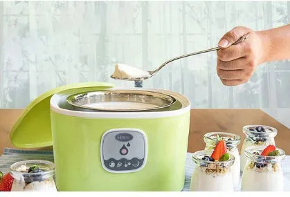 Йогуртница электрическая интеллектуальная многофункциональная нержавеющая сталь+ керамический лайнер Автоматическая рисовое вино машина Домашний йогурт мачи